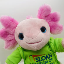 Load image into Gallery viewer, 9" Axolotl Hoodie Plush w/ Sloan Museum of Discovery Logo