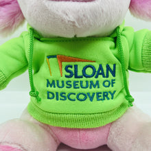 Load image into Gallery viewer, 9" Axolotl Hoodie Plush w/ Sloan Museum of Discovery Logo