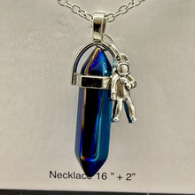 Load image into Gallery viewer, Crystal Pendant with Astronaut Charm Necklace - Choose Your Style!