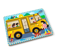 Load image into Gallery viewer, The Wheels on the Bus Song Puzzle, 6 Pieces - Melissa & Doug