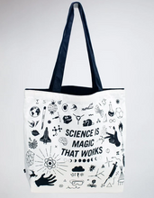 Load image into Gallery viewer, Science is Magic Shoulder Tote Bag