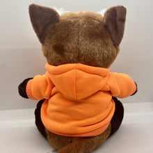 Load image into Gallery viewer, 9" Red Panda Hoodie Plush w/ Sloan Museum of Discovery Logo