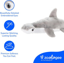 Load image into Gallery viewer, Zoologee 20" Hammerhead Shark Plush