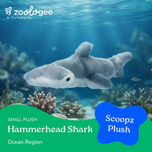 Load image into Gallery viewer, Zoologee 10" Scoopz Hammerhead Shark Plush