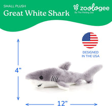 Load image into Gallery viewer, Zoologee 12" Scoopz Great White Shark Plush