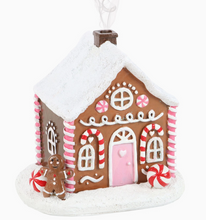 Load image into Gallery viewer, Pink Gingerbread House Christmas Incense Cone Burner
