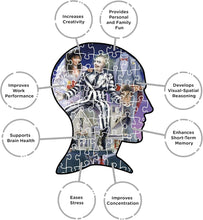 Load image into Gallery viewer, Beetlejuice "Vuzzle" 300 Piece Jigsaw Puzzle in VHS Case, by AQUARIUS