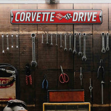 Load image into Gallery viewer, Corvette Drive Metal Sign