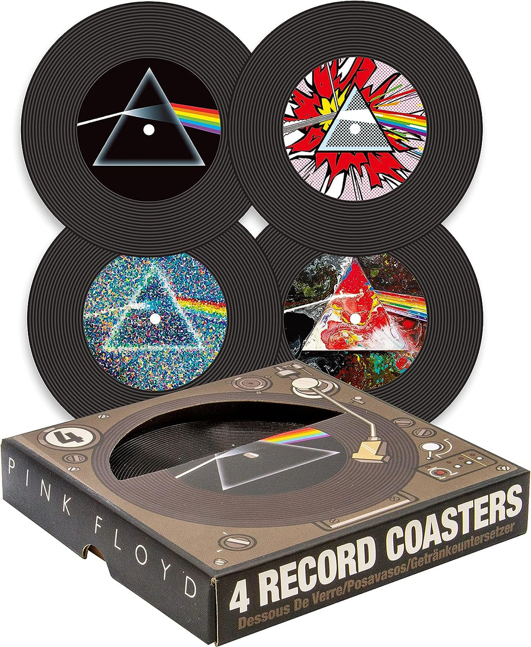 Pink Floyd Record Coasters - Set of 4