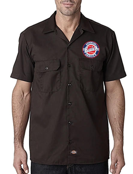 Buick Authorized Service Dickies® Buick Mechanic Shop Shirt - NAVY BLUE or BLACK