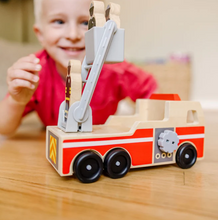 Load image into Gallery viewer, Classic Wooden Fire Truck Play Set - Melissa & Doug