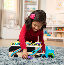 Load image into Gallery viewer, Mega Race Car Carrier - Melissa & Doug