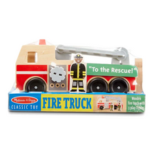Load image into Gallery viewer, Classic Wooden Fire Truck Play Set - Melissa & Doug