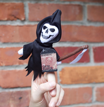 Load image into Gallery viewer, Grim Reaper Finger Puppet Magnet