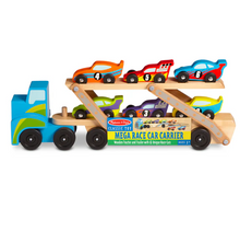 Load image into Gallery viewer, Mega Race Car Carrier - Melissa & Doug