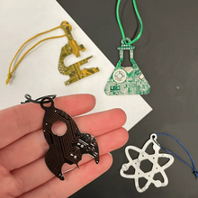 Load image into Gallery viewer, Circuit Board Science Shape Ornaments - Choose Your Style!
