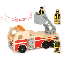 Load image into Gallery viewer, Classic Wooden Fire Truck Play Set - Melissa & Doug
