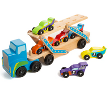 Load image into Gallery viewer, Mega Race Car Carrier - Melissa & Doug