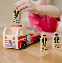 Load image into Gallery viewer, Classic Wooden Fire Truck Play Set - Melissa & Doug