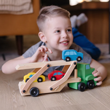 Load image into Gallery viewer, Wooden Car Carrier - Melissa & Doug
