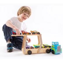 Load image into Gallery viewer, Mega Race Car Carrier - Melissa & Doug