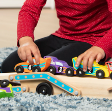 Load image into Gallery viewer, Mega Race Car Carrier - Melissa & Doug