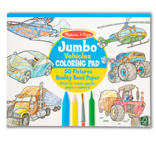 Load image into Gallery viewer, Jumbo Vehicles Coloring Pad