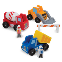 Load image into Gallery viewer, Classic Wooden Toy Construction Vehicle Set - Melissa & Doug