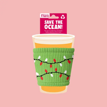 Load image into Gallery viewer, Freaker USA Recycled Plastic Sweater Zoozie - Holiday Lights