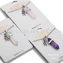 Load image into Gallery viewer, Crystal Pendant with Astronaut Charm Necklace - Choose Your Style!