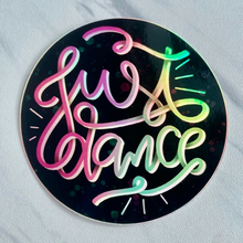 Load image into Gallery viewer, Just Dance Gradient Script Sticker - Holographic