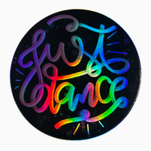 Load image into Gallery viewer, Just Dance Gradient Script Sticker - Holographic