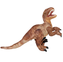 Load image into Gallery viewer, Wild Republic Dinosauria Velociraptor Stuffed Animal - 17"