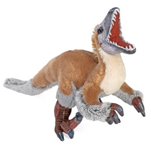Load image into Gallery viewer, Wild Republic Artist-Dino Velociraptor Stuffed Animal 15"