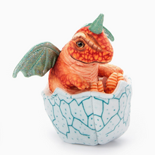 Load image into Gallery viewer, Mystical Dragon Egg Hatchling Orange 8"