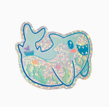 Load image into Gallery viewer, Shark Ocean Dreamy Liquid Vinyl Sticker (Glitter)