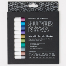Load image into Gallery viewer, Supernova Metallic Acrylic Markers (Pack of 12)