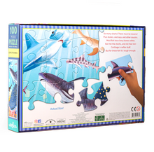 Load image into Gallery viewer, Love of Sharks 100 Piece Puzzle