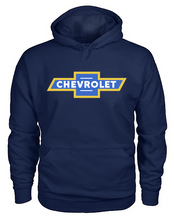 Load image into Gallery viewer, Adult Chevrolet 1940s Bowtie Hoodie - Navy or Gray
