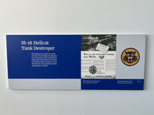 Load image into Gallery viewer, Sloan Museum of Discovery "Seek·Strike·Destroy" M-18 Hellcat Tank Destroyer Vinyl Sticker