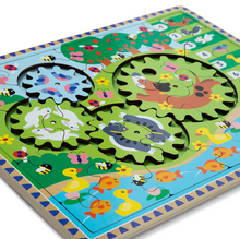 Load image into Gallery viewer, Animal Chase I-Spy Wooden Gear Puzzle - Melissa & Doug