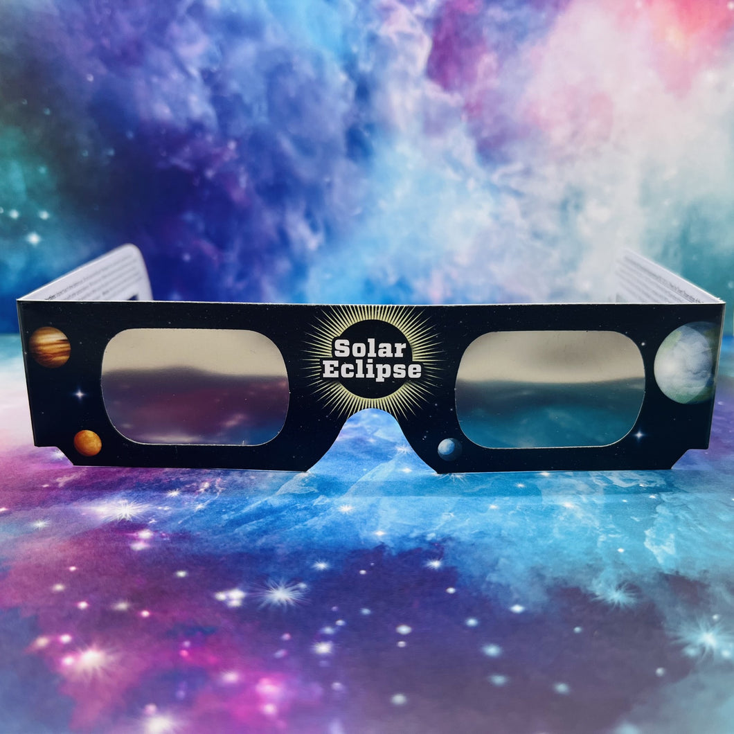 Eclipse and Sunspot Viewing Glasses with Longway Planetarium Logo