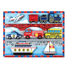 Load image into Gallery viewer, Vehicles Chunky Puzzle 9 Pieces - Melissa & Doug