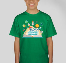 Load image into Gallery viewer, Youth Sloan Museum of Discovery T-Shirt (Choose your color!)