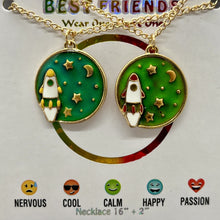 Load image into Gallery viewer, Mood Spaceship Pendant Best Friend Necklaces (Set of 2)
