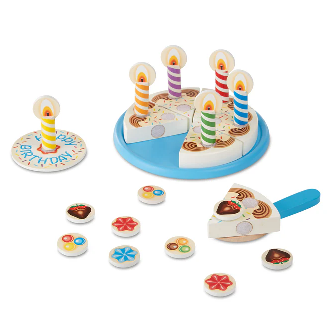 Wooden Birthday Cake Play Set - Melissa & Doug