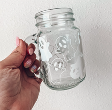 Load image into Gallery viewer, Ghost Wrap Glass Mug with Lid &amp; Straw
