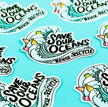 Load image into Gallery viewer, Save Our Oceans Vinyl Sticker
