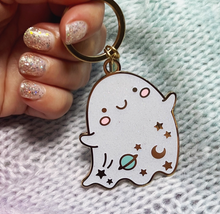 Load image into Gallery viewer, Glitter Ghost Keychain
