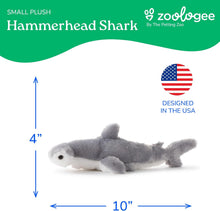 Load image into Gallery viewer, Zoologee 10" Scoopz Hammerhead Shark Plush
